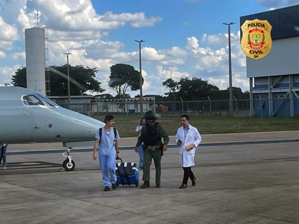 Divisão de Operações Aéreas da PCDF realiza transporte de órgãos para o HFA
