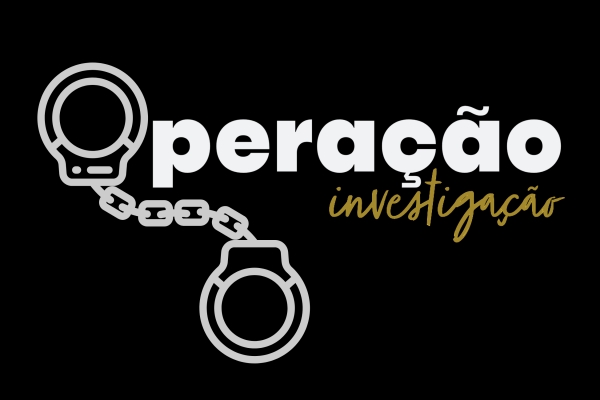Imagem genérica contendo uma algema com a palavras operação e investigação.